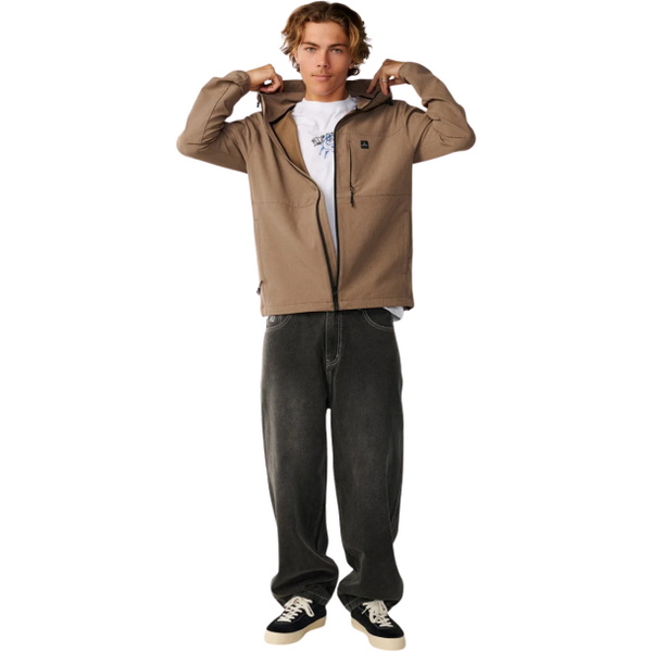 2026 Rip Curl Herre Elite Anti-Serie Zip Gennem Jakke CJKAX9 - Walnut